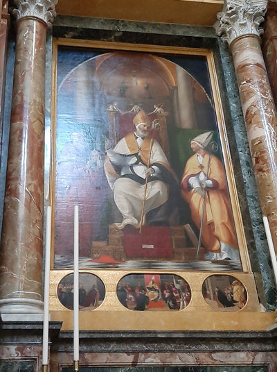 San Benedetto da Norcia entre San Gerolamo et San Lodovico da Tolosa - Andrea Previtali