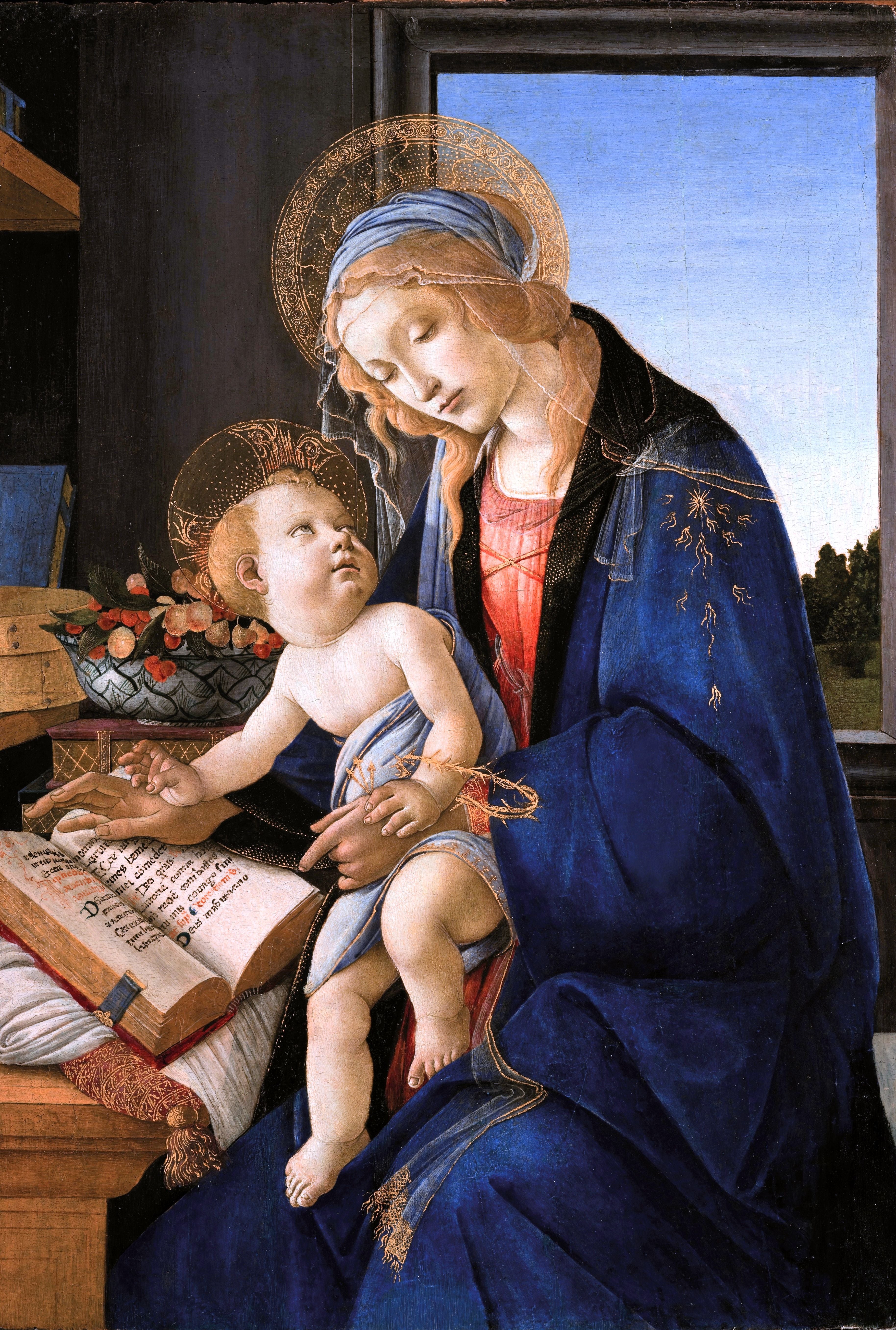 Madonnaen med bogen - Sandro Botticelli