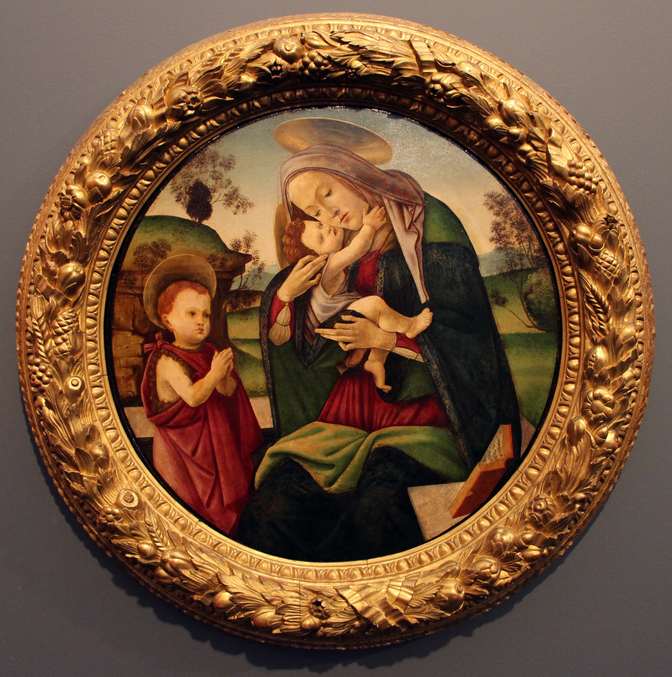 Jomfruen med barnet og den lille helgen Johannes - Sandro Botticelli
