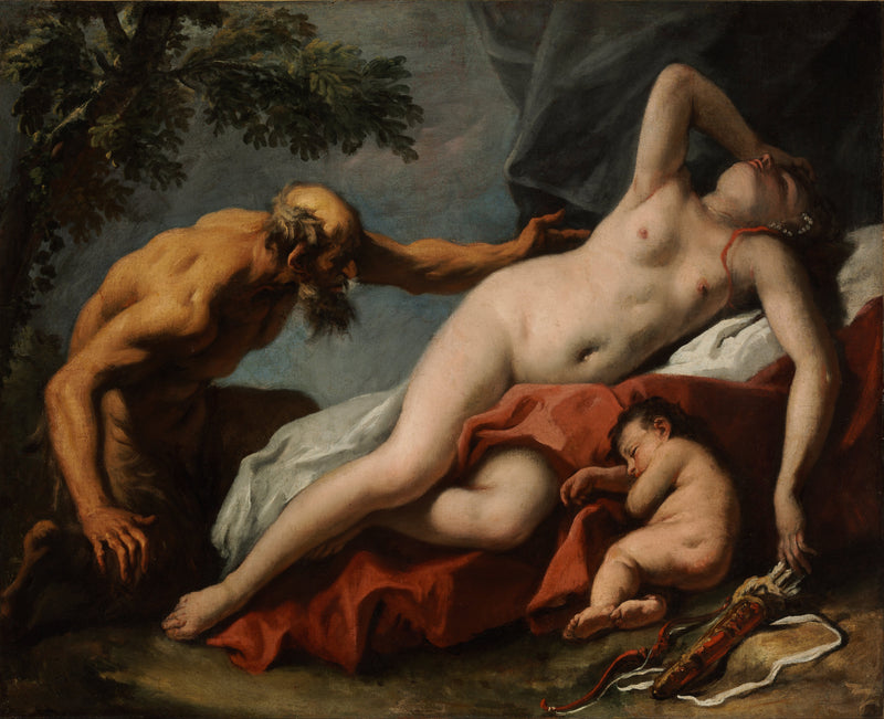 Venus og Satyr - Sebastiano Ricci