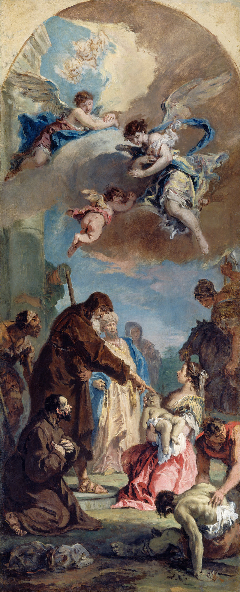 Et mirakel af Saint François de Paule - Sebastiano Ricci