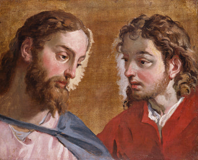 Tête du Christ et un apôtre (Saint Jean) - Sebastiano Ricci - Alpha Reproduction