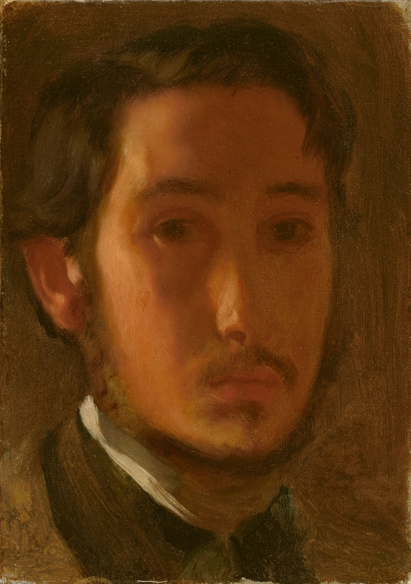 Selvportræt med hvid krave - Edgar Degas