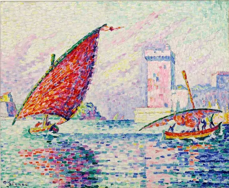 Marseille, fiskerbåde eller Fort Saint-Jean - Paul Signac