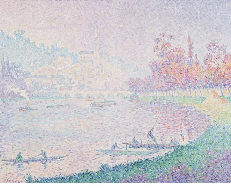 Reproduction du tableau « La Seine à Saint-Cloud - Paul Signac » par Alpha Reproduction en peinture à l’huile