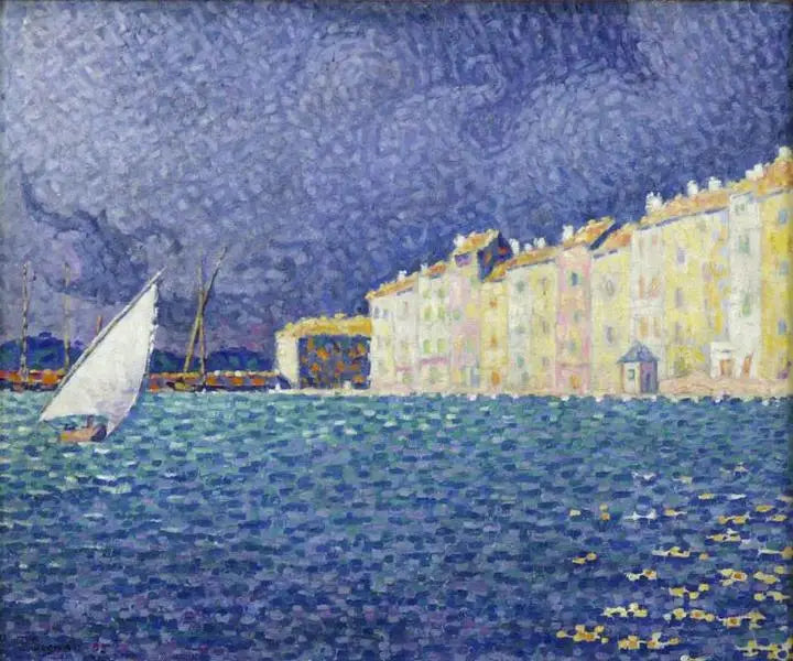 Saint-Tropez, stormen - Paul Signac