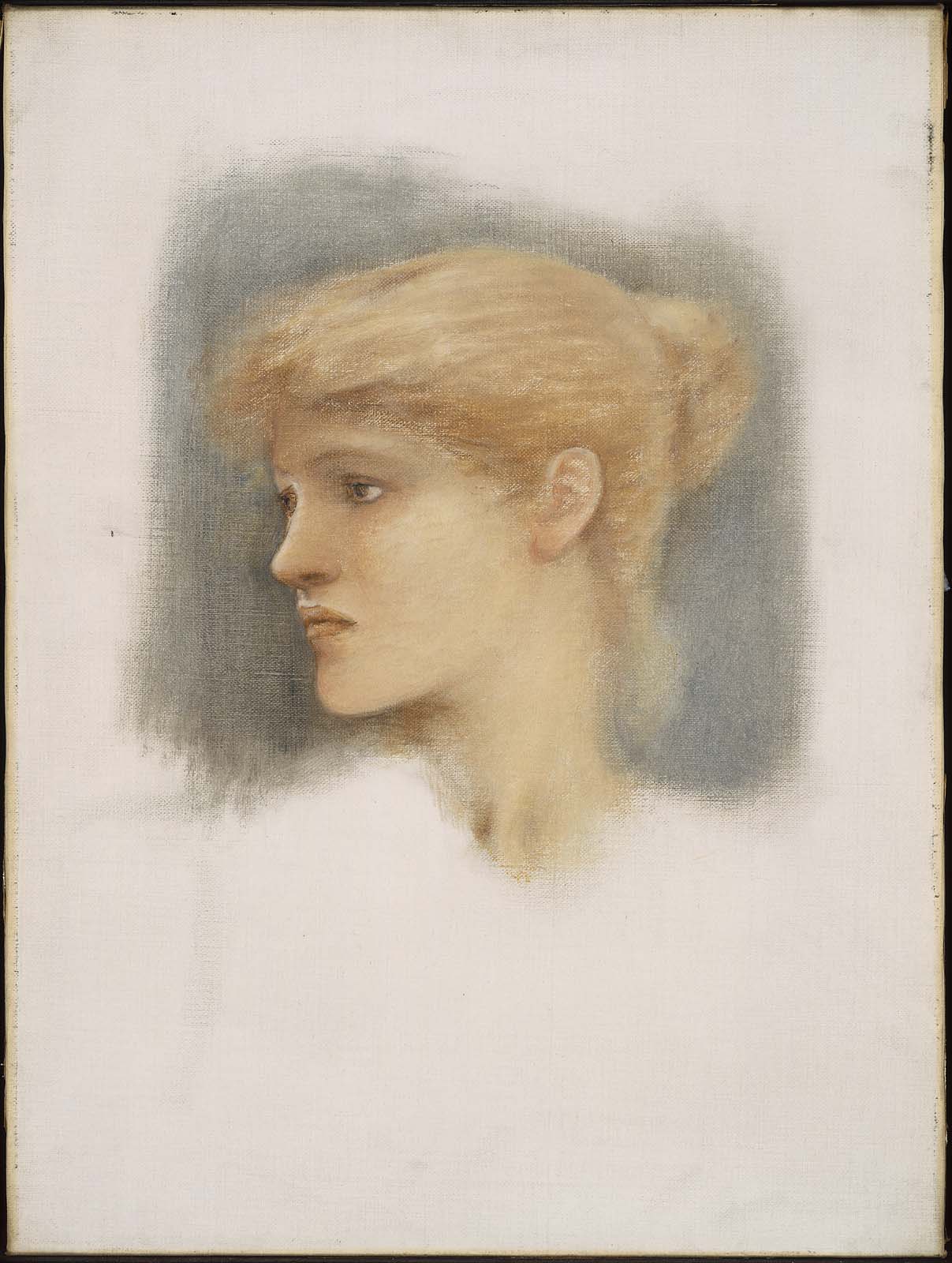 Étude de la tête d’une jeune femme - Edward Burne-Jones - Alpha Reproduction