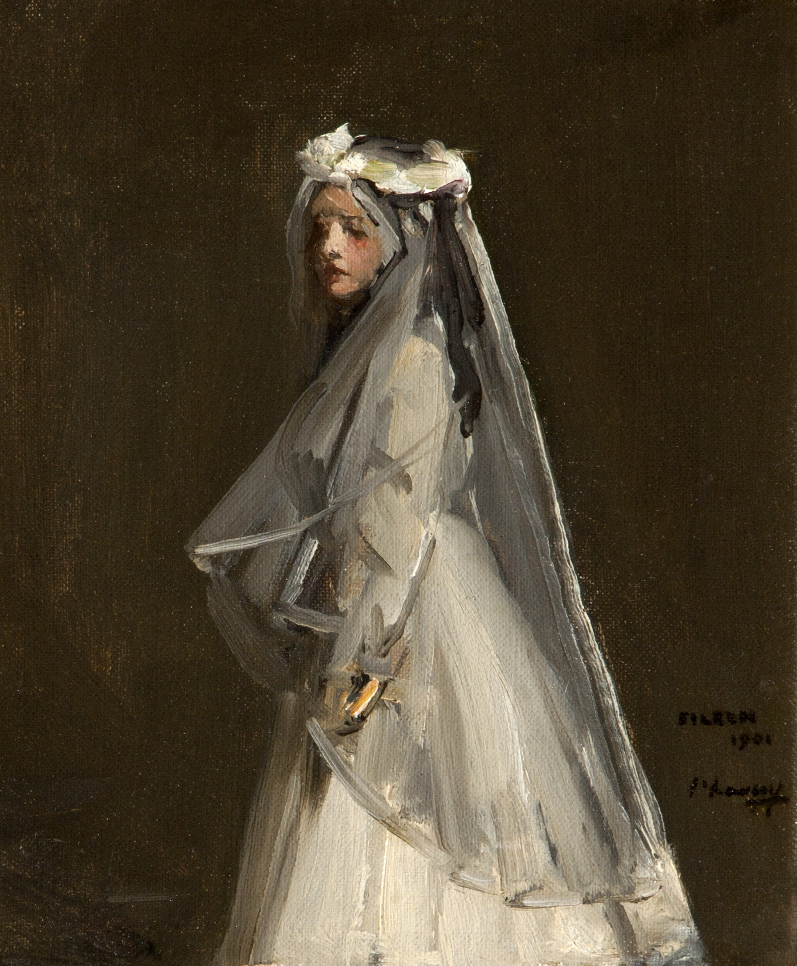 Eileen, sa première communion - John Lavery