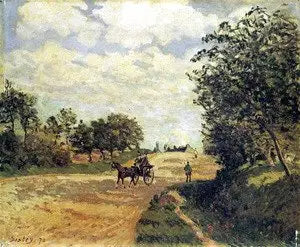 Reproduction du tableau « La Route de Mantes à Choisy-le-Roi - Alfred Sisley » par Alpha Reproduction en peinture à l’huile