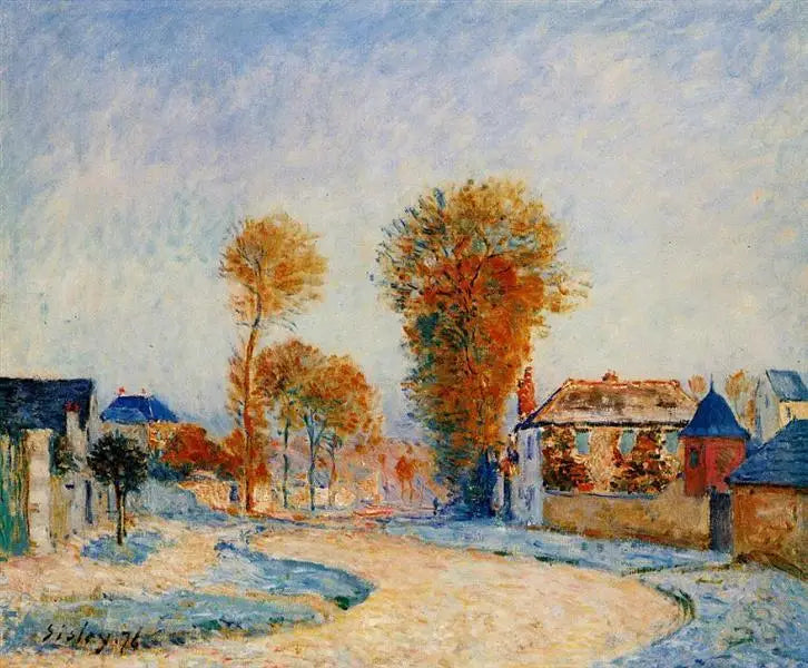 Første hvide frost - Alfred Sisley