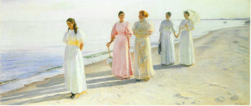Gåtur på Skagen Strand - Michael Peter Ancher