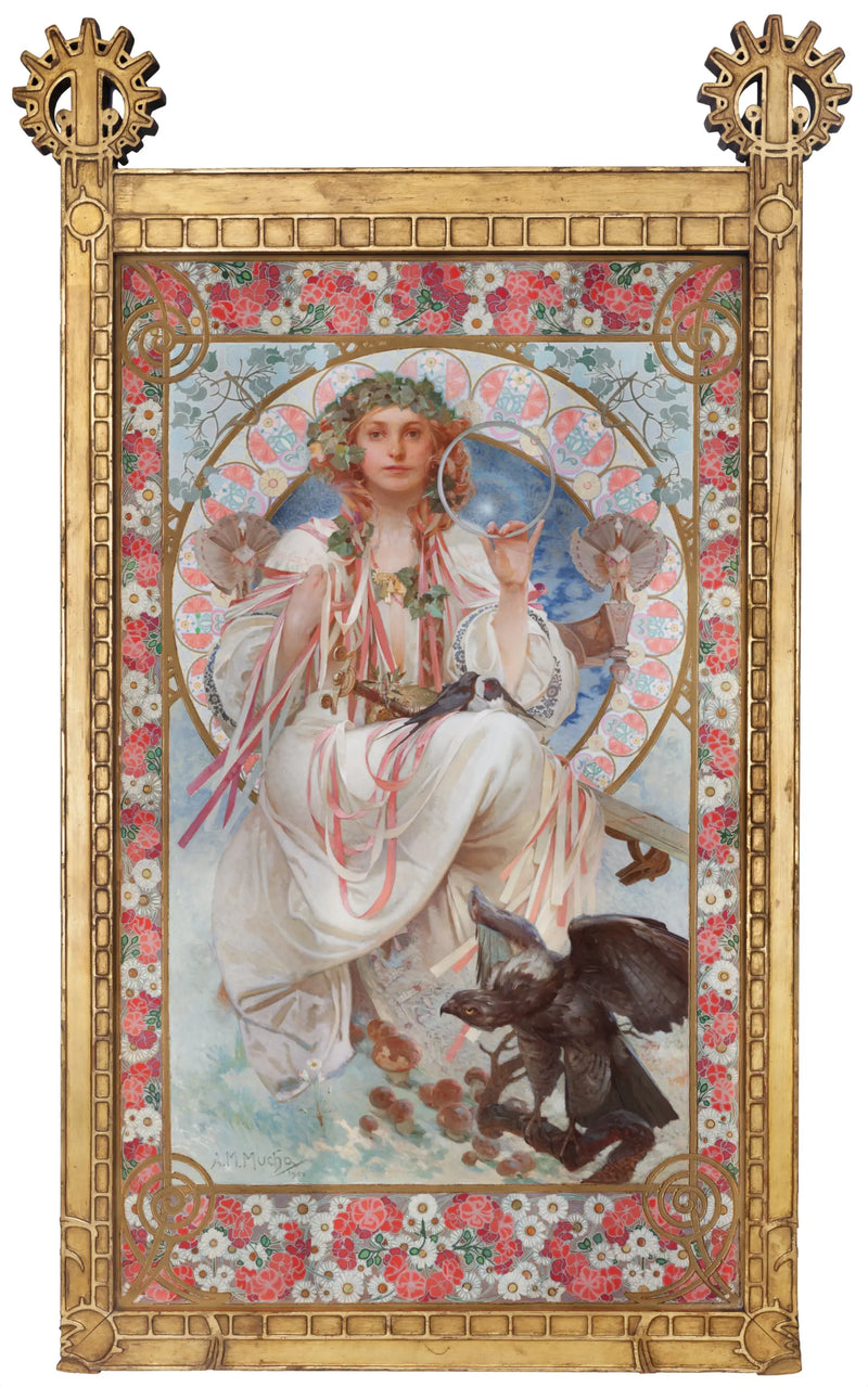 Portræt af Joséphine Crane-Bradley i Slavia - Alphonse Mucha
