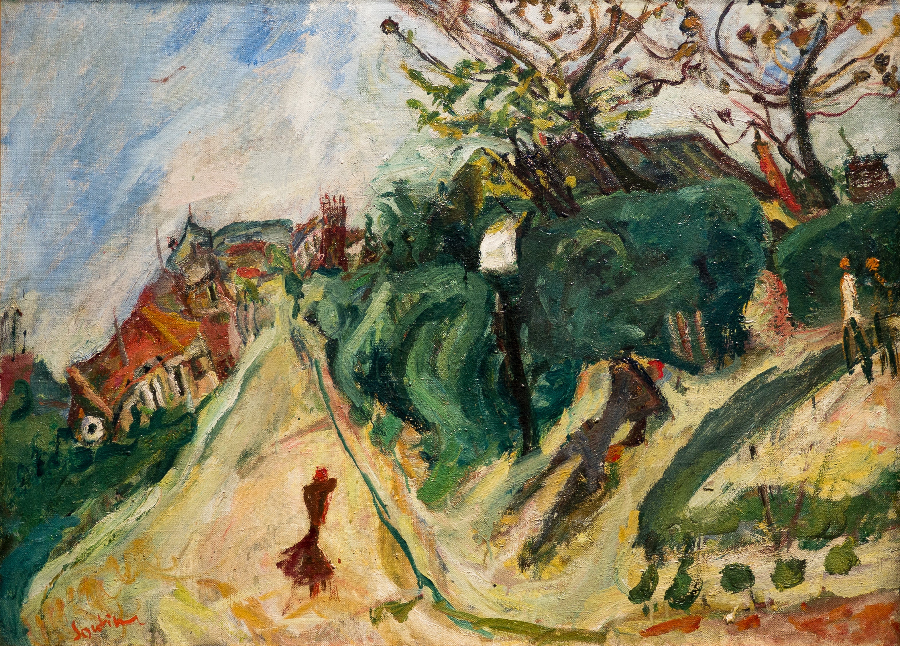 Paysage avec personnages - Chaïm Soutine - Alpha Reproduction