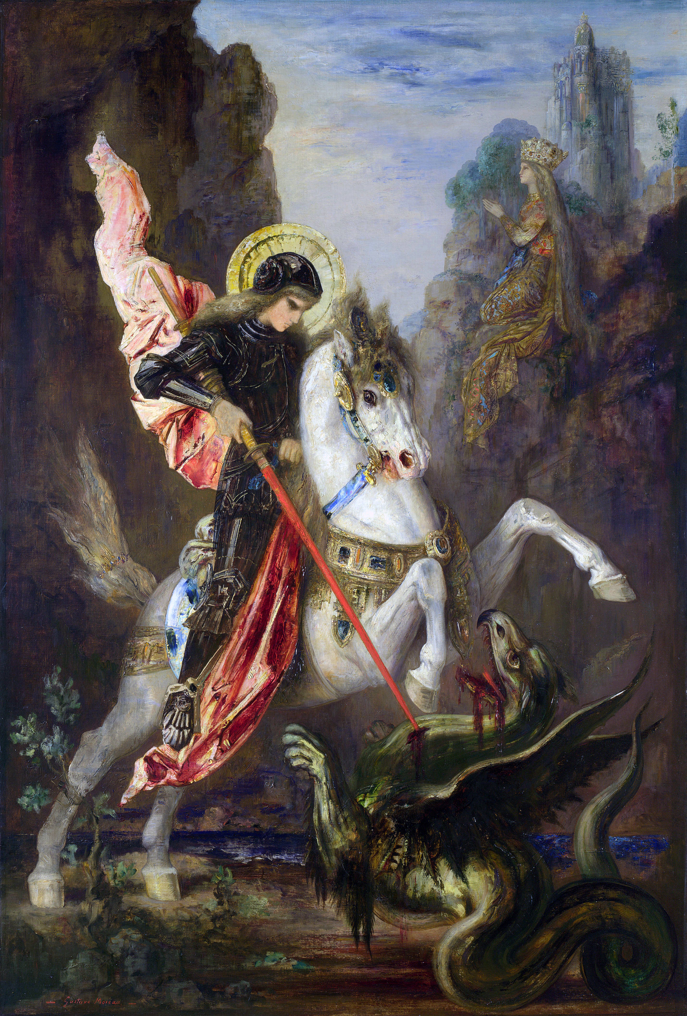 Saint Georg og Dragen - Gustave Moreau