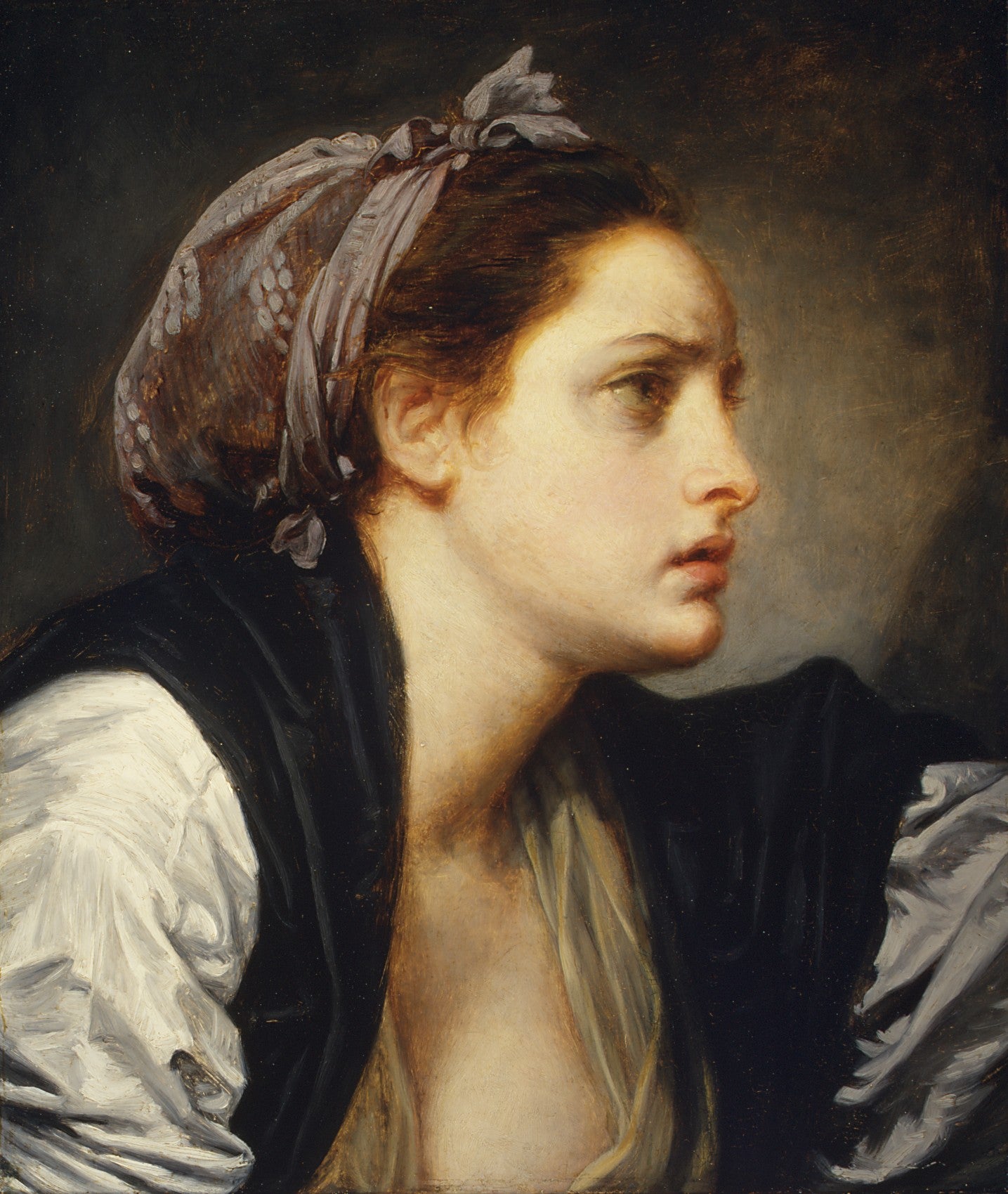 Étude de tête de femme - Jean-Baptiste Greuze