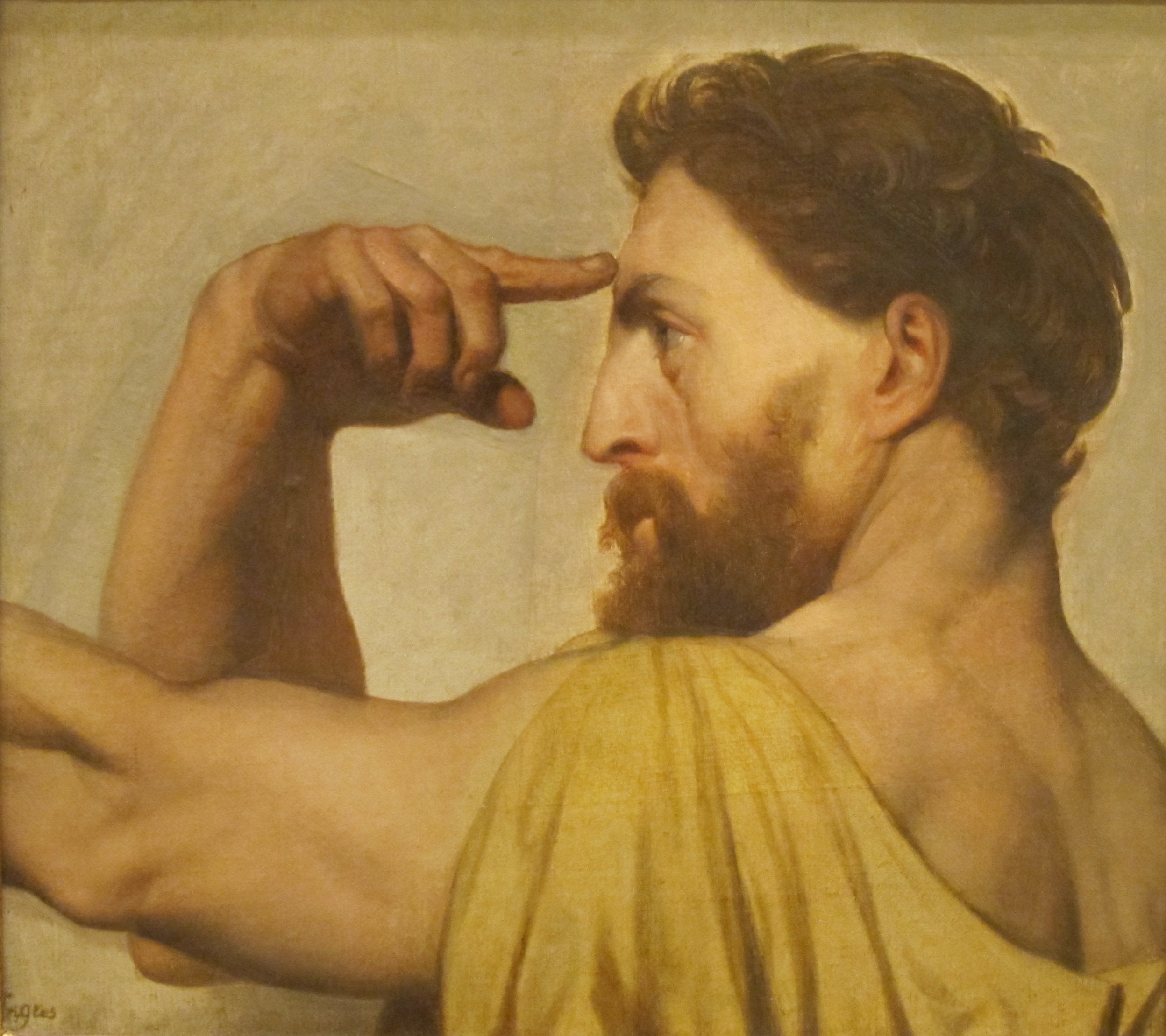 Phidias, studie til apotheosen af Homer - Jean-Auguste-Dominique Ingres