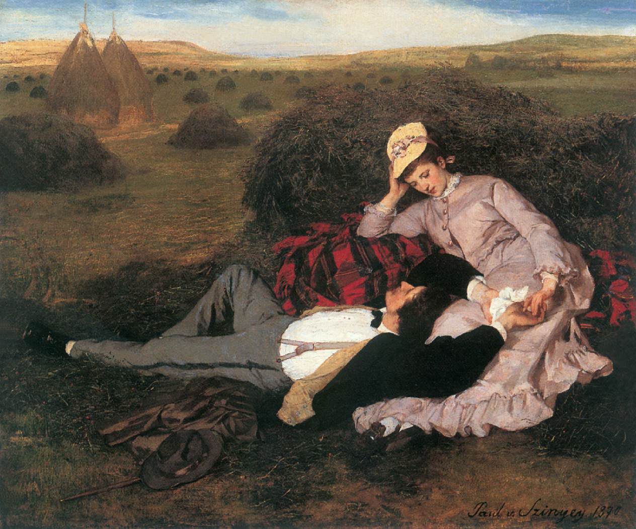 Les Amoureux, Pál Szinyei Merse, 1870