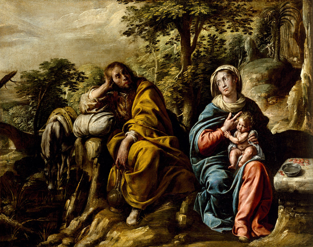 Le reste du voyage vers l'Égypte - Tanzio da Varallo image 1 tableau peint à l’huile sur toile