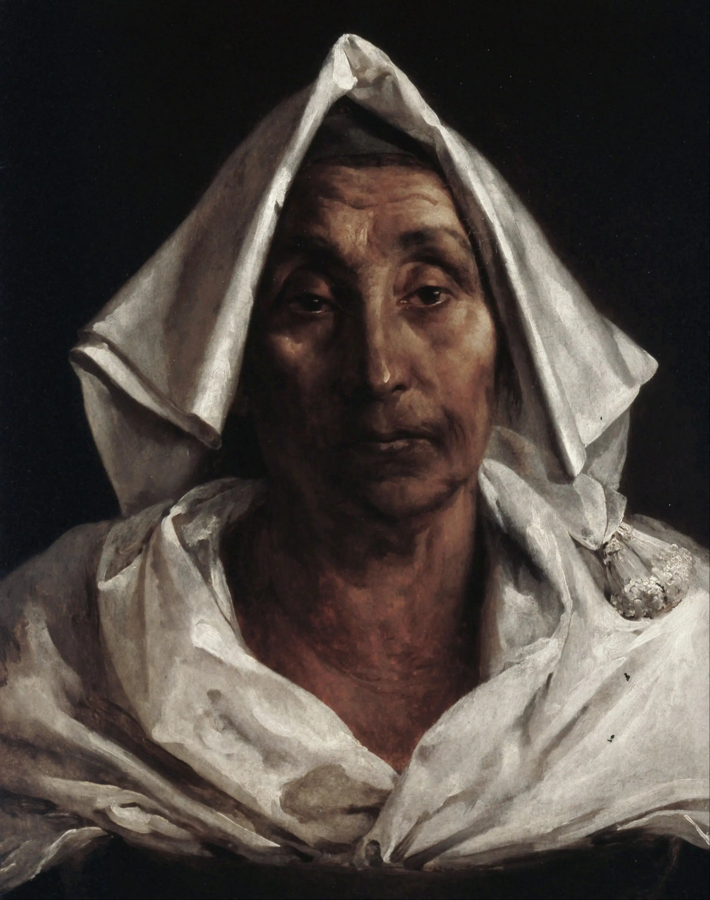 Reproduction du tableau « Étude de vieille femme (Campagne romaine) - Théodore Géricault » par Alpha Reproduction en peinture à l’huile