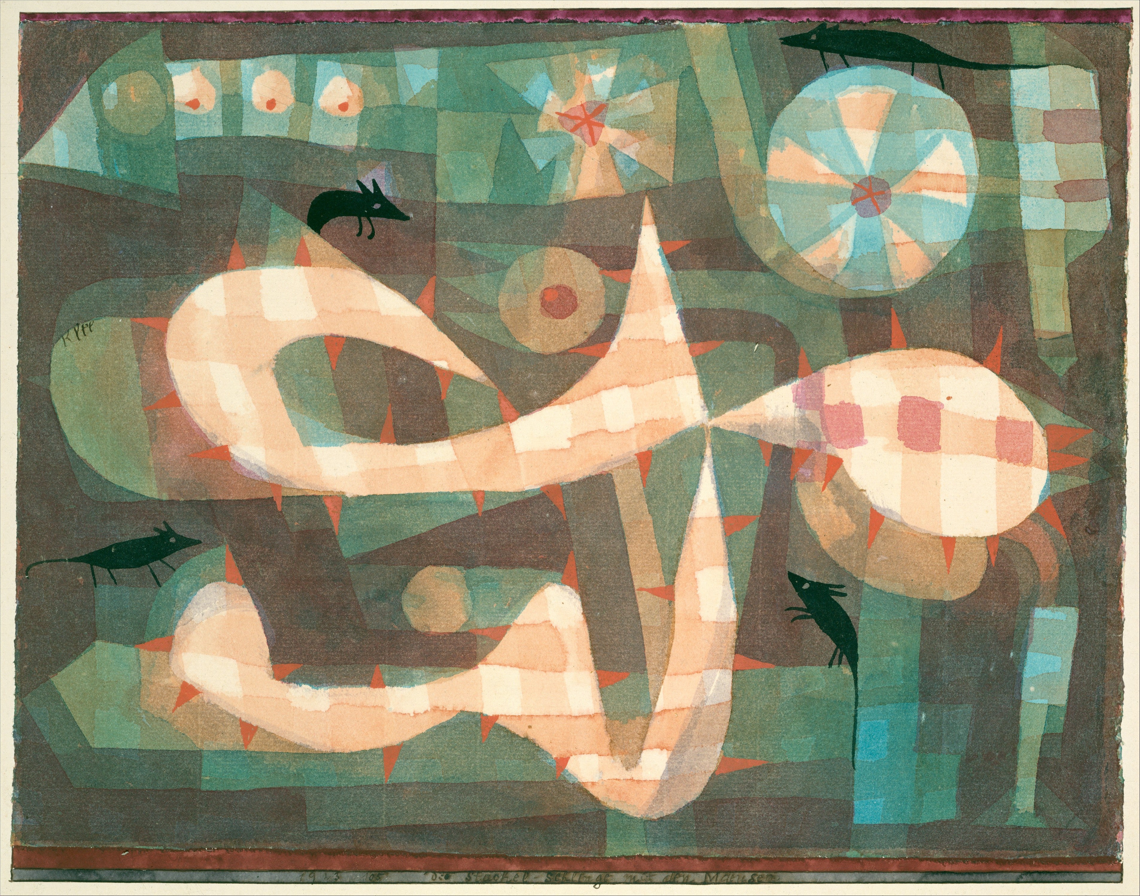 Den pigtrådsnodel med mus - Paul Klee
