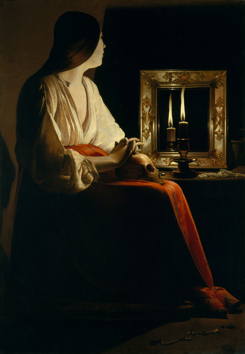 Madeleine med to flammer - Georges de La Tour