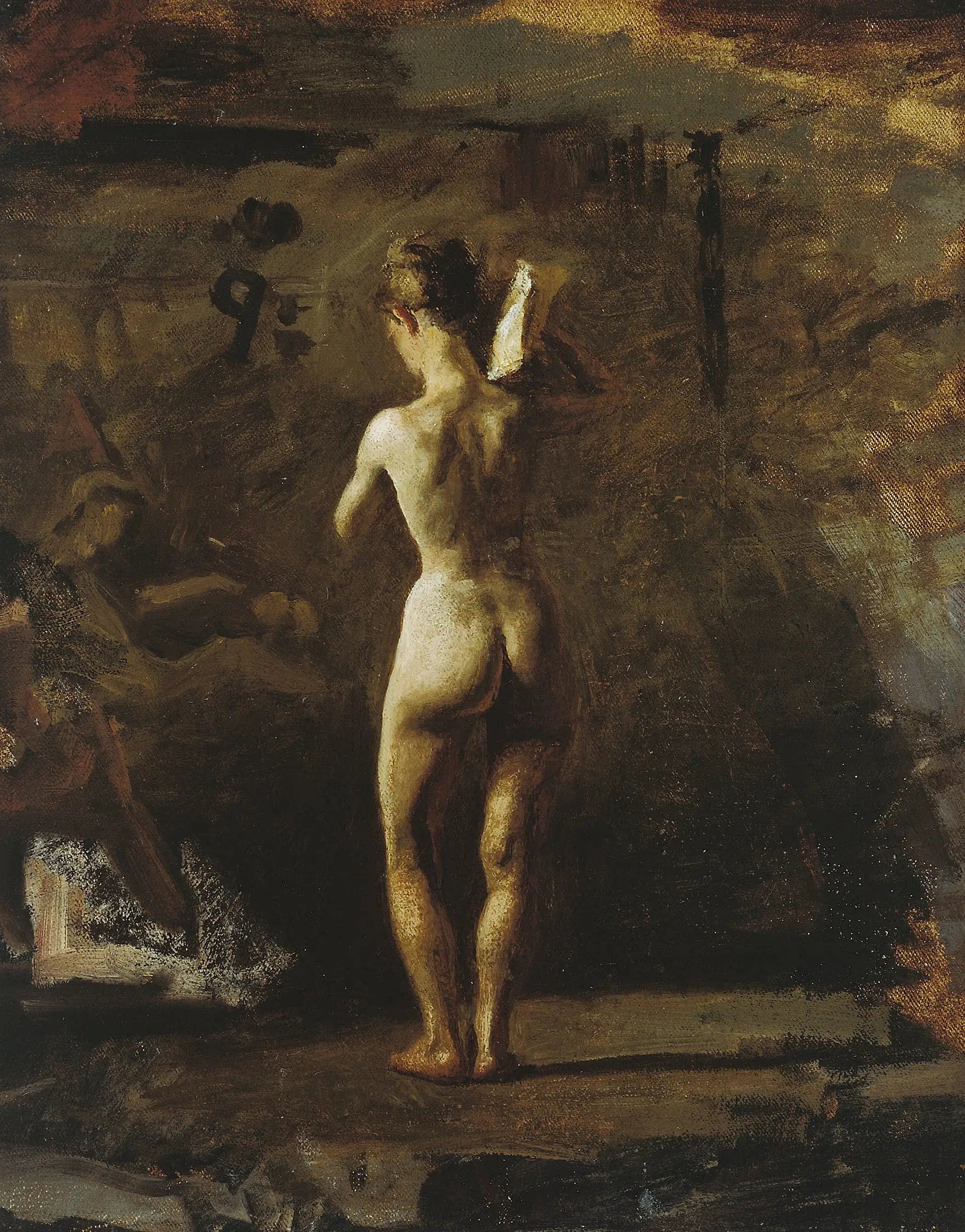 Étude pour « William Rush sculptant sa figure allégorique de la rivière Schuylkill » - Thomas Eakins - Alpha