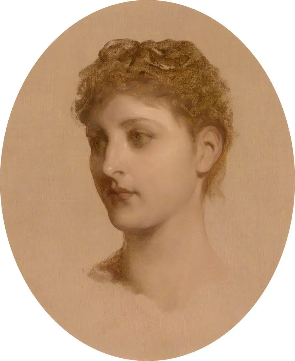 Une tête de dame (étude) - Thomas Francis Dicksee - Alpha Reproduction