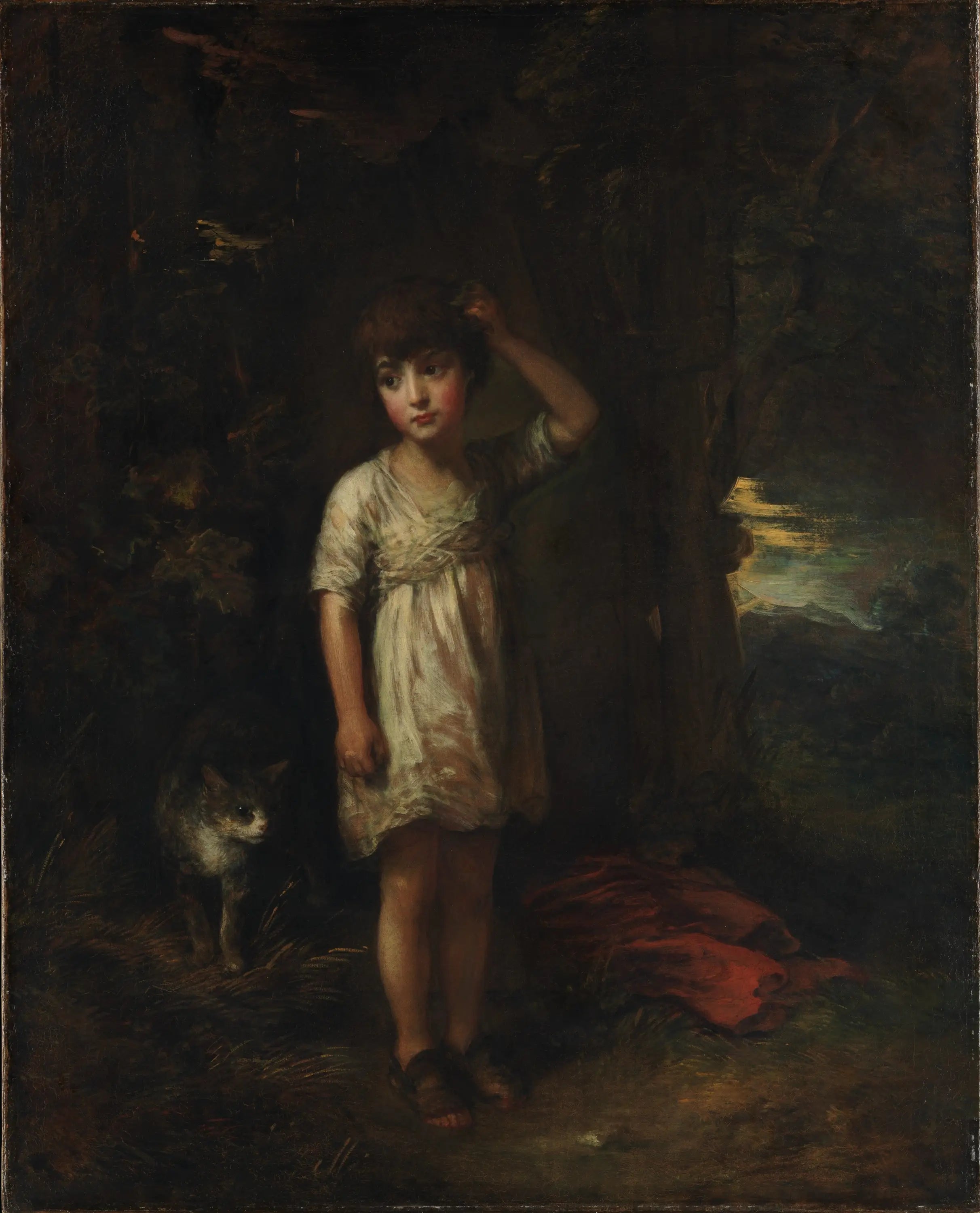 Un garçon avec un chat — Matin - Thomas Gainsborough - Alpha Reproduction