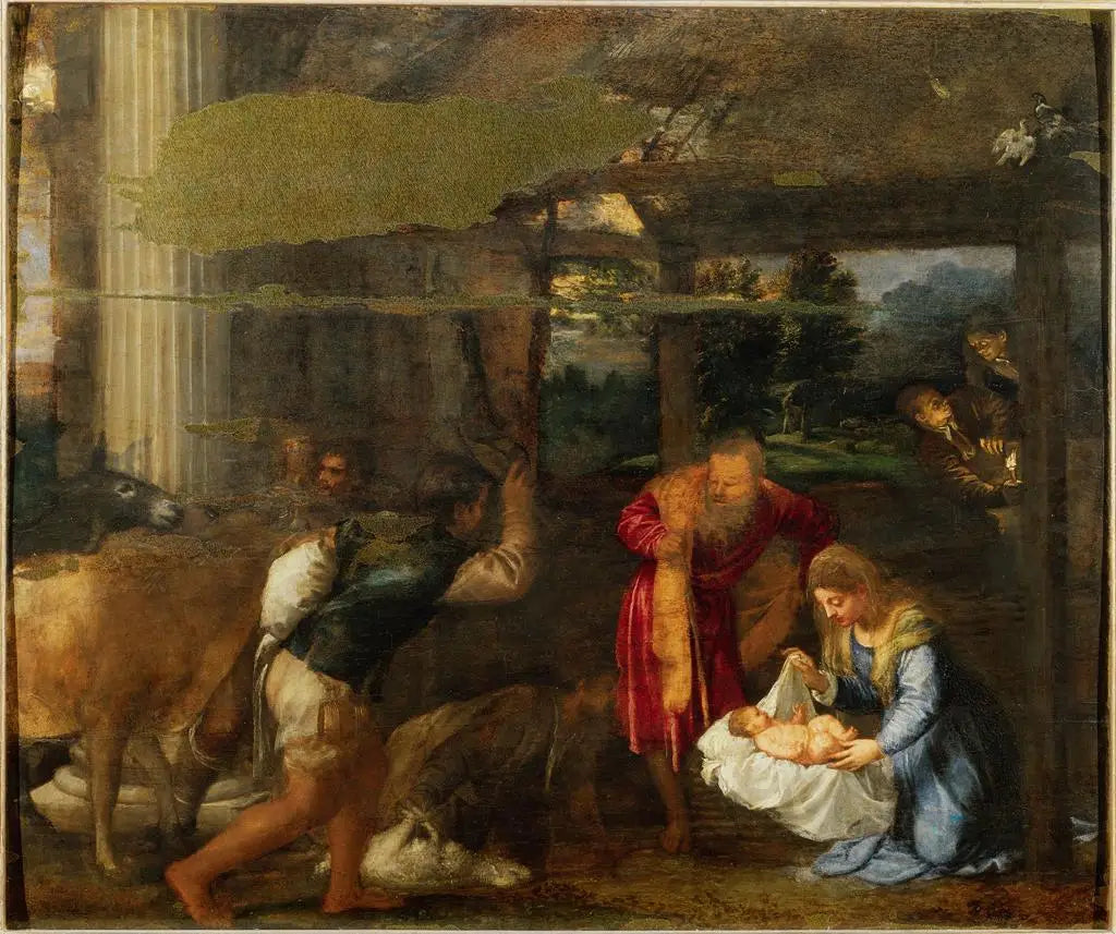 Adoration des bergers - Titian - Alpha Reproduction