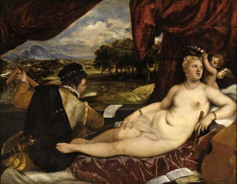 Vénus et le joueur de luth - Titian