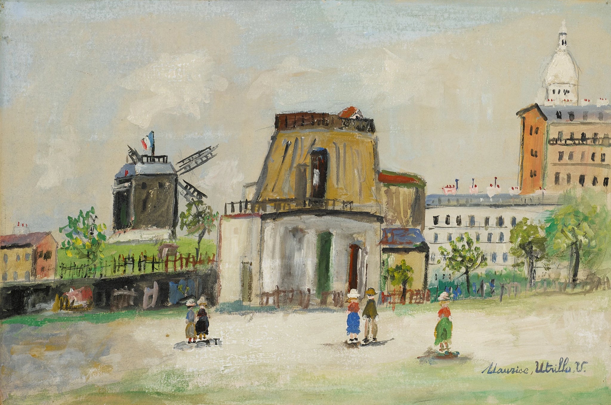 Tour du Philosophe et Moulin de la Galette, Montmartre - Maurice Utrillo