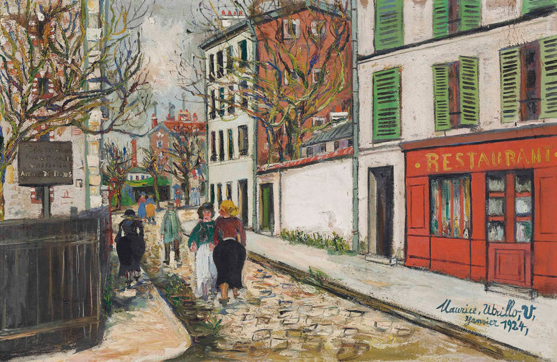 Une rue dans le XVIIe arrondissement (1924) - Maurice Utrillo