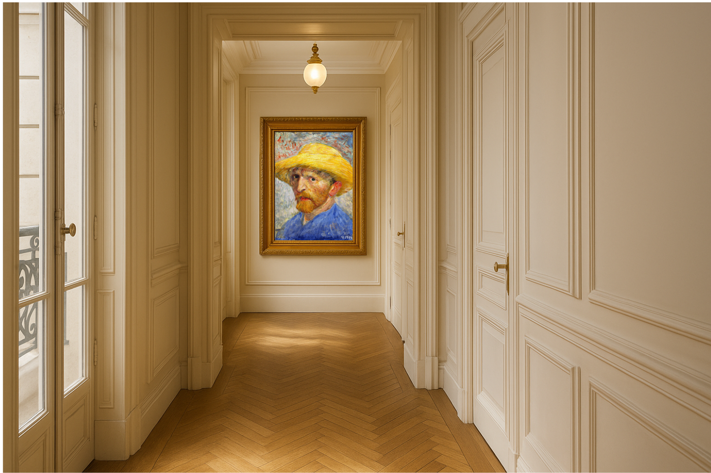 Selvportræt med stråhat – Vincent van Gogh (1887)