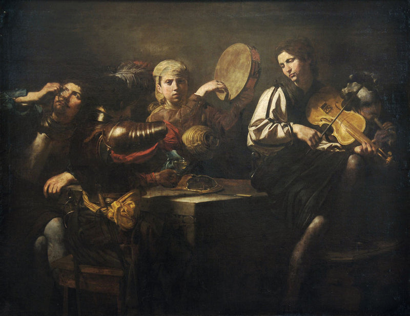 Musiciens et soldats - Valentin de Boulogne