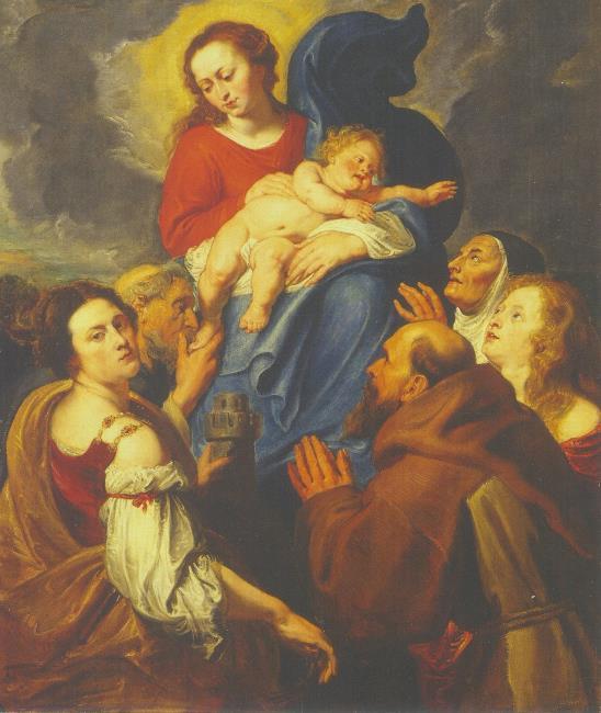 La Vierge à l'Enfant avec cinq saints - Antoine van Dyck
