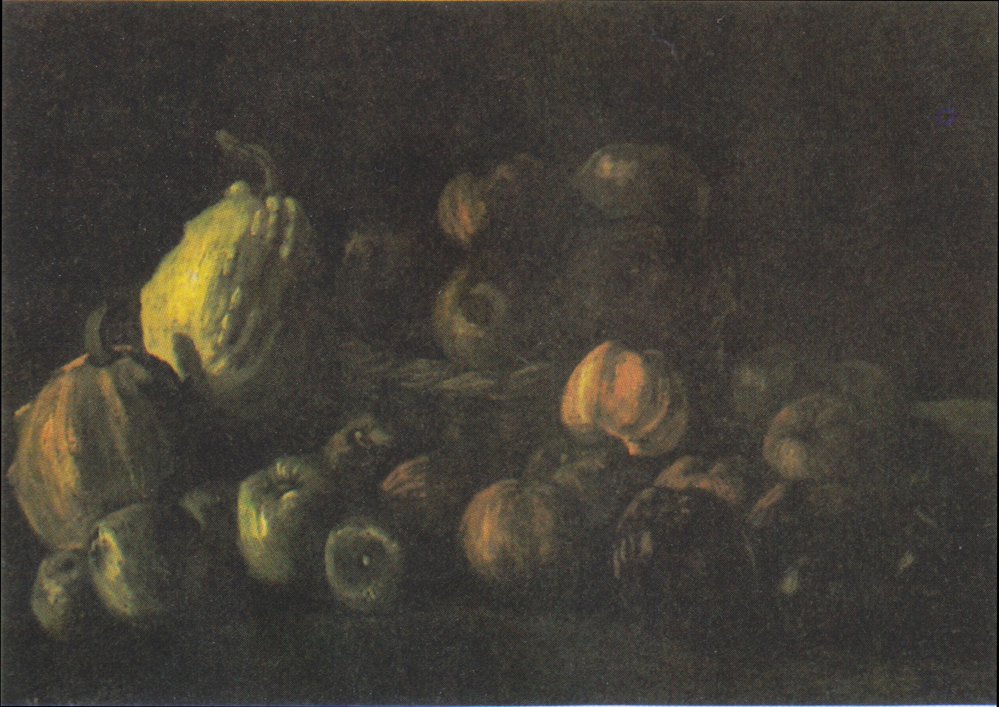 Stilleben med en kurv æbler og to græskar - Vincent van Gogh