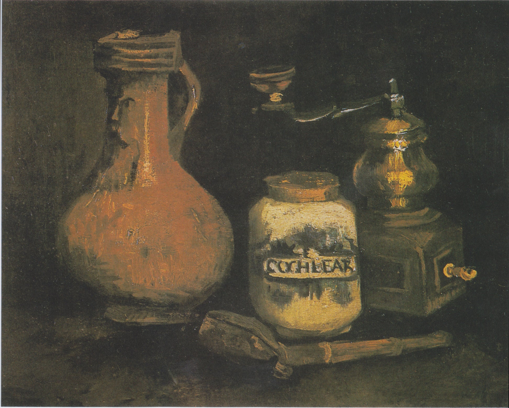 Stilleben med en krukke, der forestiller en skægget mand - Vincent van Gogh