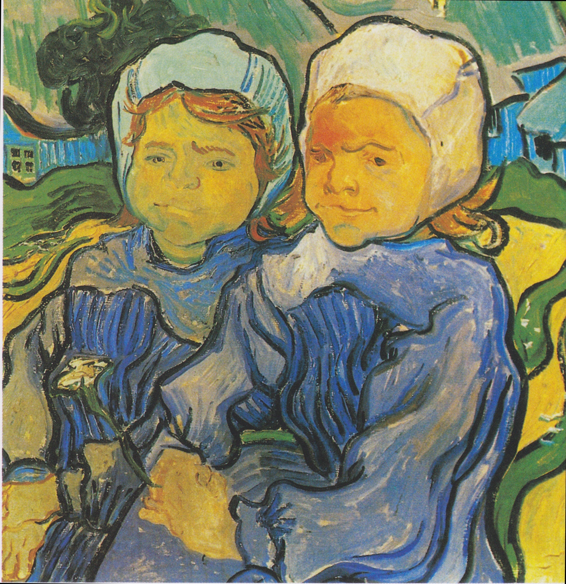 Reproduction du tableau « Deux fillettes - Vincent van Gogh » par Alpha Reproduction en peinture à l’huile