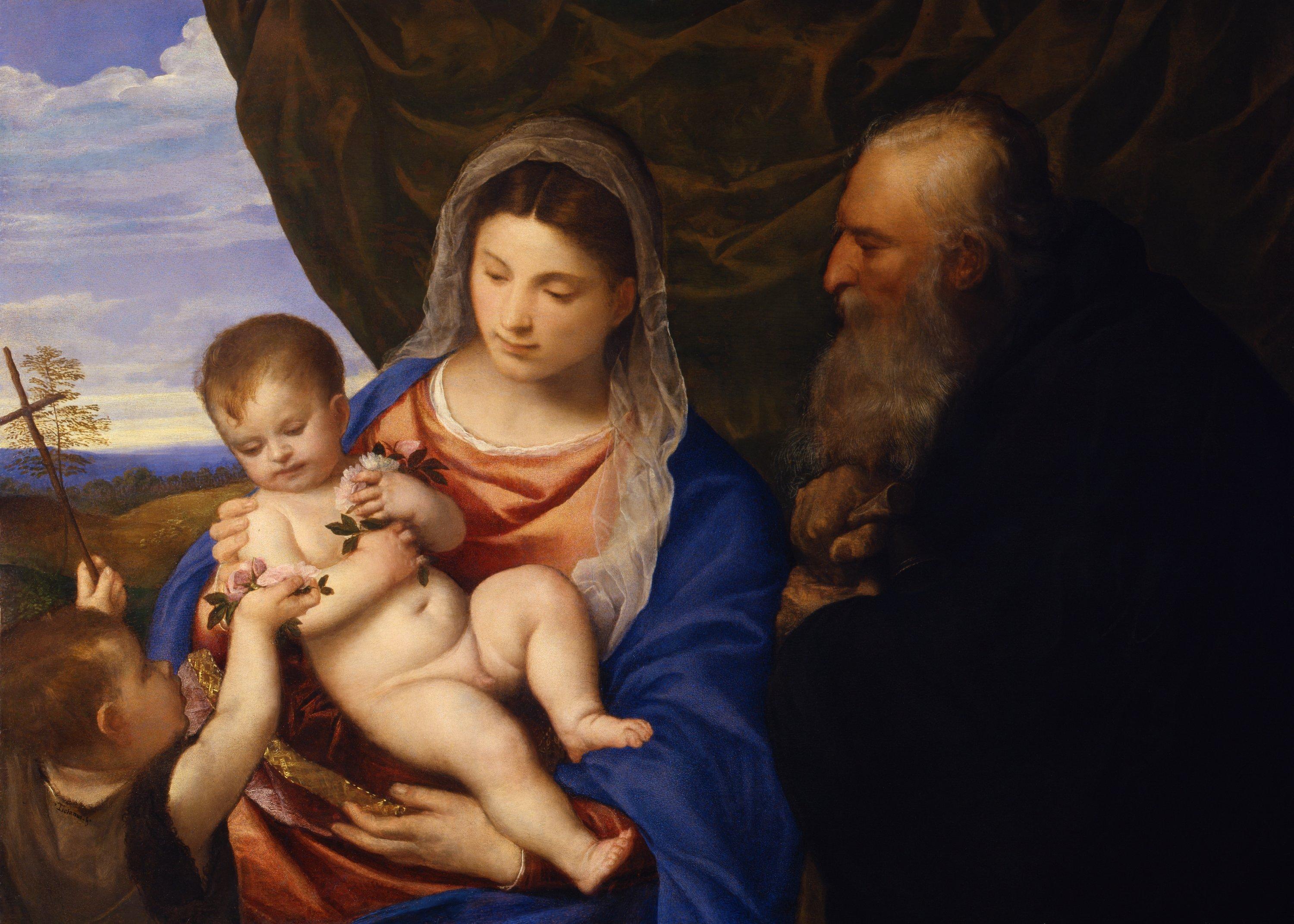 La Madone aux roses - Titian