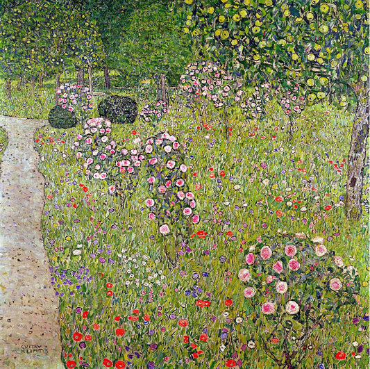 🌸 Frugthave med roser – Gustav Klimt (omkring 1912)
