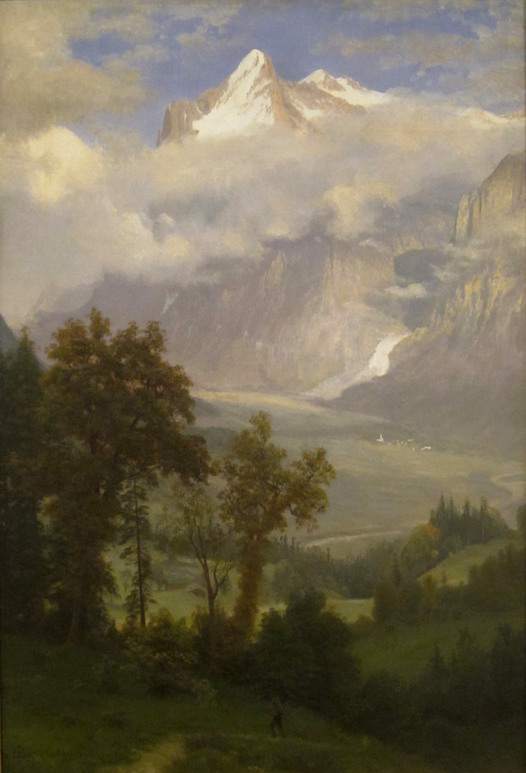 Vue du Wetterhorn depuis la vallée de Grindelwald - Albert Bierstadt
