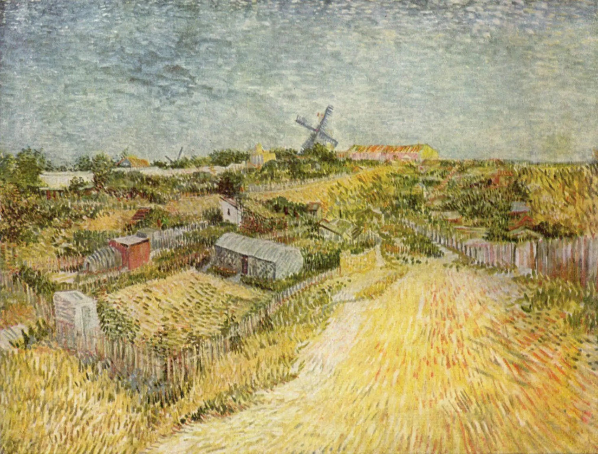 Reproduction du tableau « Les jardins potagers de Montmartre - Vincent van Gogh » par Alpha Reproduction en peinture à l’huile