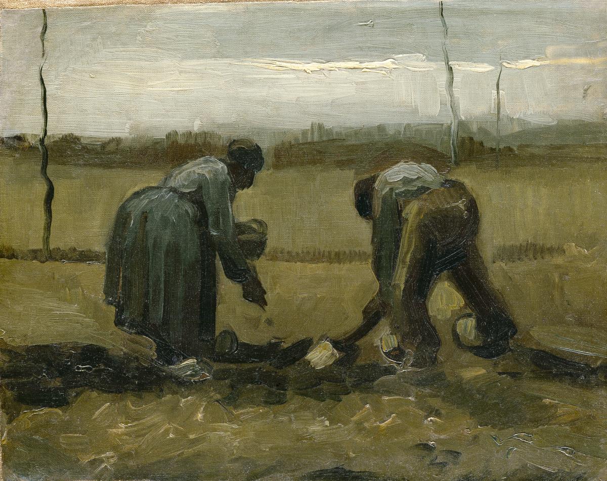 Reproduction du tableau « Travail des champs - Vincent van Gogh » par Alpha Reproduction en peinture à l’huile