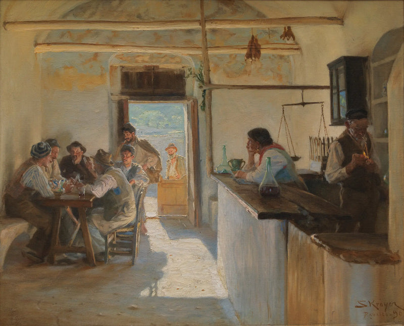 Osteria i Ravello. - Peder Severin Krøyer
