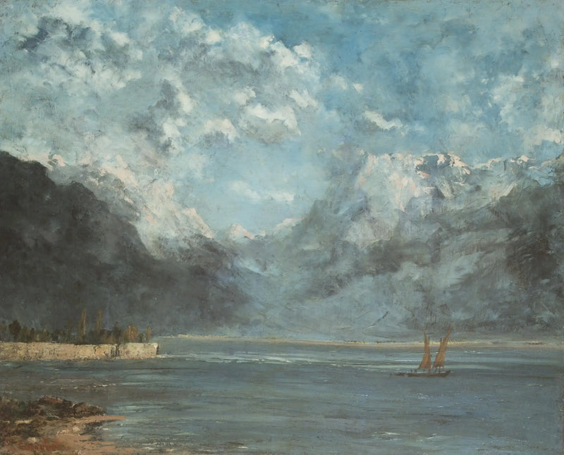 Udsigt over Lake Léman - Gustave Courbet