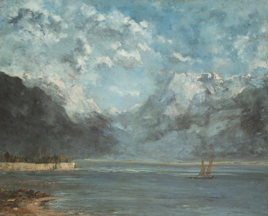 Udsigt over Lake Léman - Gustave Courbet