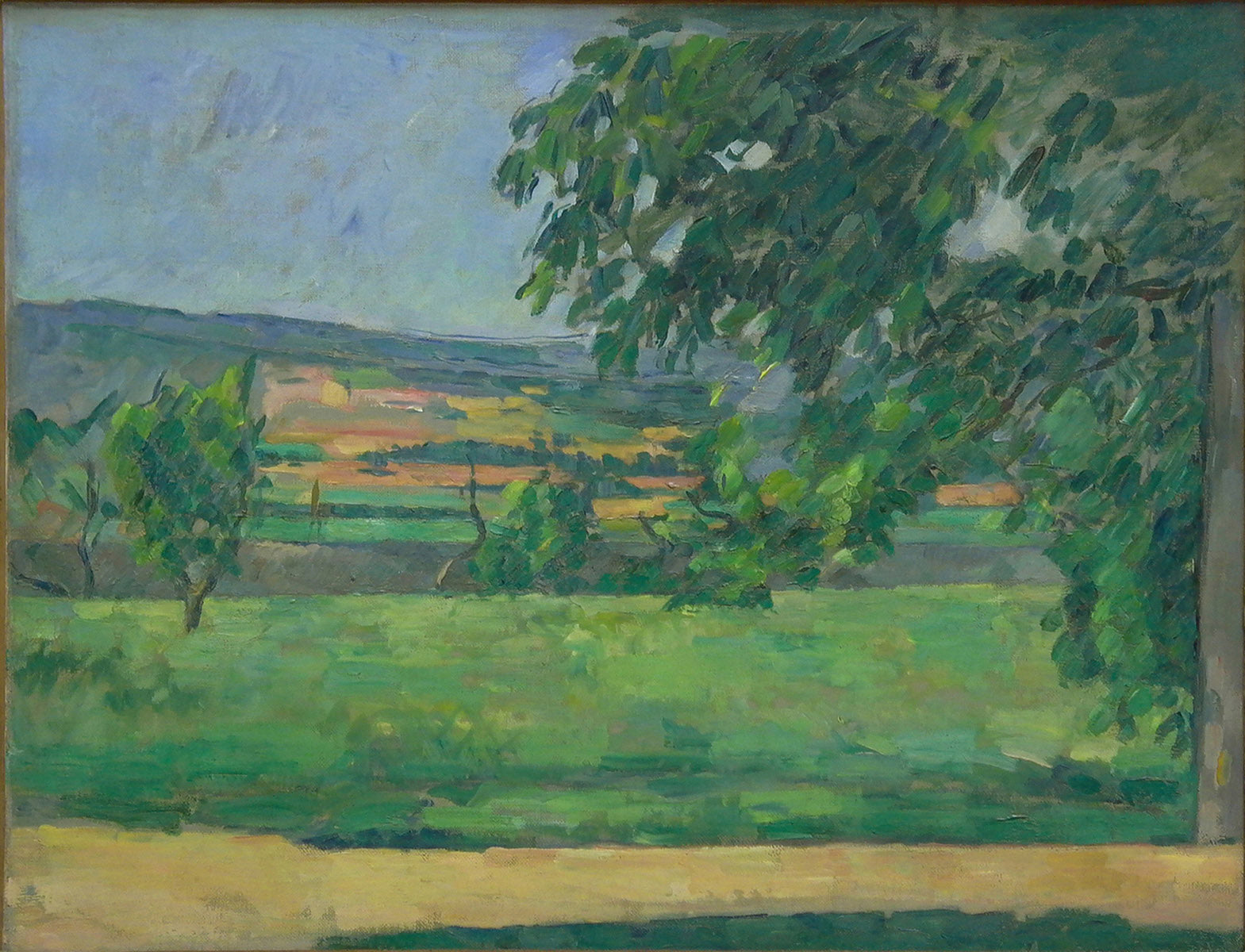 Reproduction du tableau « Vue prise du Jas de Bouffan - Paul Cézanne » par Alpha Reproduction en peinture à l’huile