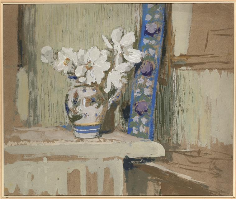 Bouquet d'anémones blanches - Édouard Vuillard