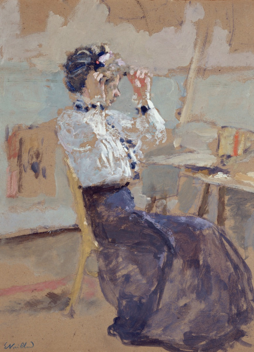 Jeune femme impose un chapeau - Édouard Vuillard