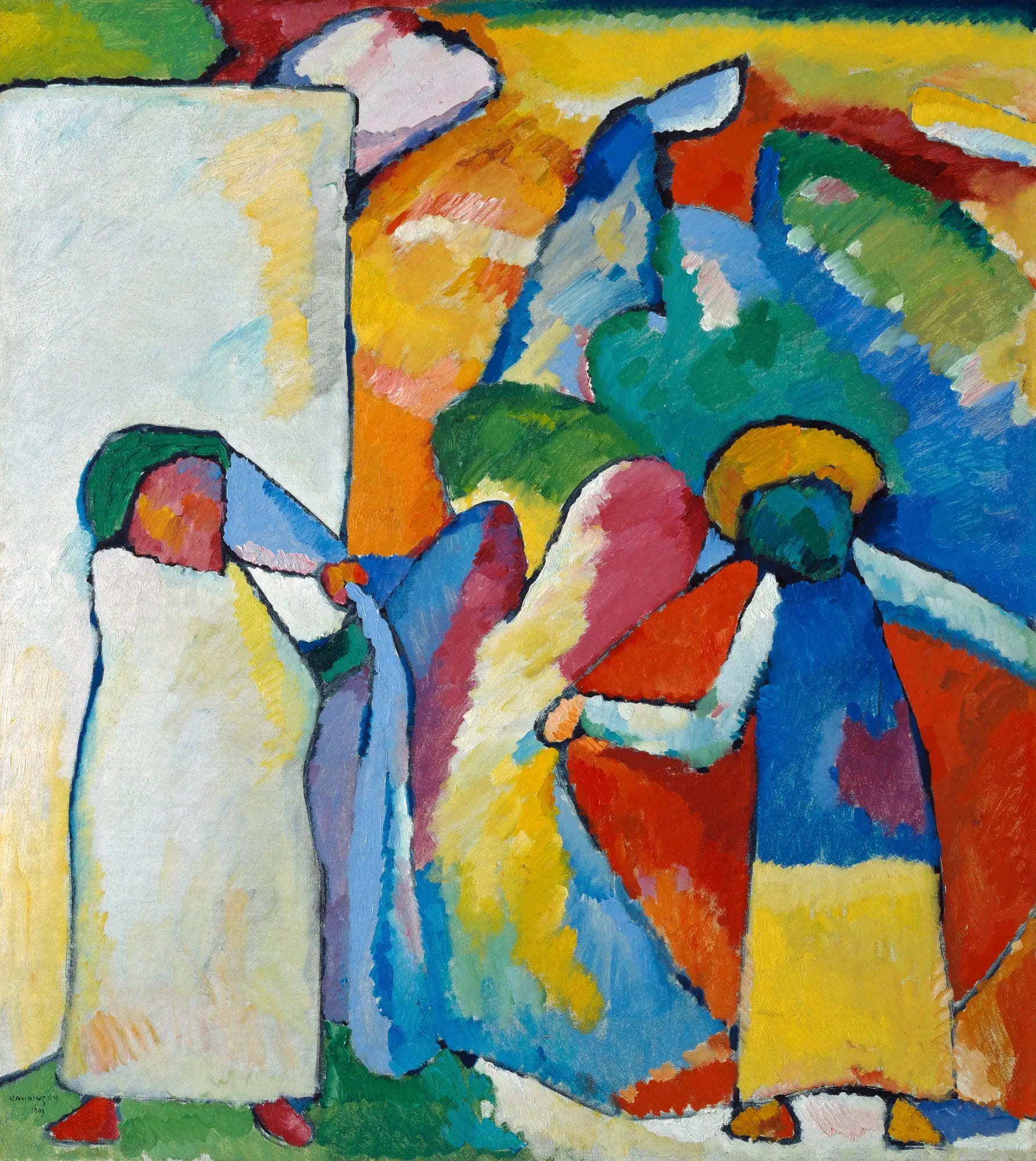 Reproduction du tableau « Improvisation VI (Africaine) - Vassily Kandinsky » par Alpha Reproduction en peinture à l’huile